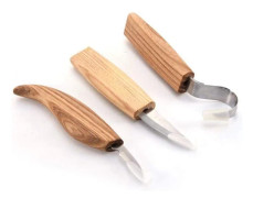 Wood Carving Tool Set, 3 in 1 Wood Carving Kit, Includes Hook Knife, Sloyd Knife, Chip Carving Knife