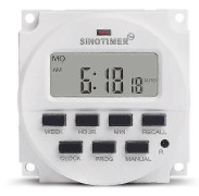 Sinotimer 15,98-tums LCD Digital Timer 12V DC 7 Dagar Programmerbar Timer TM618N-4 Maj.5
