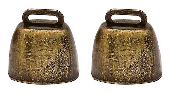 Ko, häst, får betande kopparklockor boskap gård djur koppar högljudda bronsklockor (4 st, grön brons)