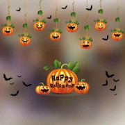 Halloween fönsterdekorationer Halloween pumpa fönsterdekaler Halloween dekorationsklistermärken