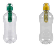2 st 550ml Utomhus Vattenflaska med Filter, Filtrerad Dricksflaska, Grön & Gul