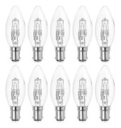 10-pack B15d Halogenlampor, Dimbar 42W C35 Halogen Lampa 42W B15d【PL】