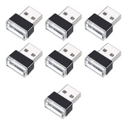 {xjxj}7 st Mini USB-lampa LED Bil Stämningsbelysning Neon Interiörbelysning Bil Smycken USB Nattlampa (7 Färger)