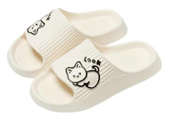Dam Herr Halkfria Duschtofflor Mjuka Flip-Flops Inneskor Hem Trädgård Söta Katt Tryckta Tofflor för Flickor