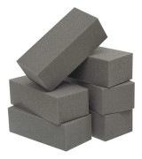 Floral Foam Blocks for Flower Arrangements, Easy-to-Cut Wet Dry Foam Blocks for Home Vase DIY Bouquet Shop Display, Grey 4-Pack