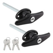 Låsande T-handtag för flaklock, lås för husbilar och lock, T-handtag för markiser - Repla-Yvan Svart
