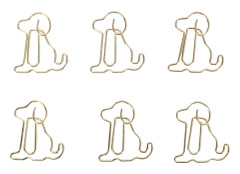 100 st Hund Gem Kontor Metall Gem Pappersfästen Kontorsorganisationsverktyg Skrivbordstillbehör Återanvändbara