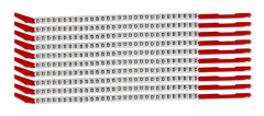 Clip Sleeve Wire Markers SCN-10-D, Black, White,