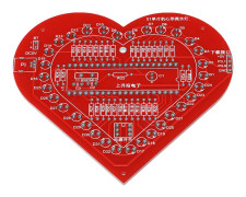 DIY Färgglad MCU Modul Hjärtformad Lampa Ljus Elektronisk Kretskortssats