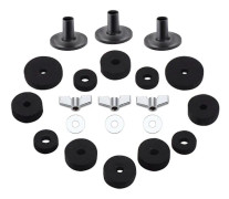 21-pack cymbalersättningsaccessoarer cymbalfilt hi-hat kopplingsfilt cymbal skydd - svart