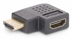 STARTECH Right Angle HDMI 2.0 Adapter Male to Female Horizontal 90-Degree Angled HDMI Port Saver/Extension 4K 60Hz