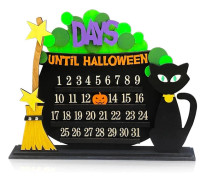 Halloween Adventskalender 2025, Mobil pumpa i trä för familjekontorsdekoration