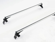Universal takräcke - Tvärbalkar - För bilar utan takrails - 122–130 cm justerbar - Aluminium - Max 75 kg - Mörkgrå