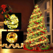 Glitter Ribbon Lights 10m LED Christmas Lighting, Christmas Tree