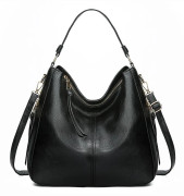 Lyxhandväskor Damväskor Designerväskor i mjukt läder för kvinnor 2023 Hobos Europe Crossbody-väska Dam Vintage Famous Brand sac svart