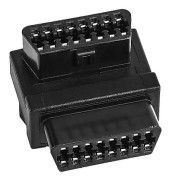 OBD2 OBDII 16-stifts hane till dubbel hona adapter förlängningskabel för standard OBD2 diagnostiska verktyg och enheter