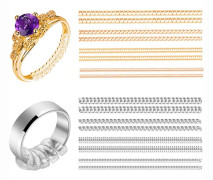 Ringstorleksjusterare för lösa ringar - Transparent storleksjusterare, reduceringsvakt minskar smyckesstorlek - silver, platina eller vitt guld