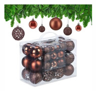 Julgransprydnader Set, 50 kulor, blandade ytbehandlingar