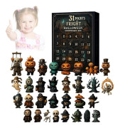 31 nätter av Halloween-skräckkalender överraskningsgåvor, perfekt för Halloween-dekorationer och presenter, adventskalendrar, fantasi eller ladugård 31 nights