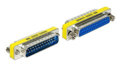 DeLOCK Adapter Sub-D 25-stift hane > honportsparare - Seriell könsväxlare - DB-25 (M) - DB-25 (W) (65484)