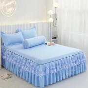 Ny Princess Sängkjol Madrassskydd Sänglakan Rufsig spets Sängkjol Sängkläder Sängöverdrag Sängöverkast Halkfri madrassöverdrag 1pc Skirt 120x200cm