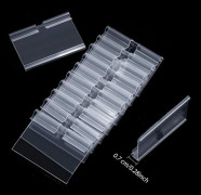 100 st Etiketthållare Tillverkad Av Transparent Plast Prislappshållare Plast Hylla Etikett 6 cm x 4,2 cm