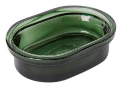 Tvålkopp Glas mörkgrön