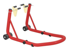 Motorcykelstativ set fram/bak, upp till 544 kg, bakhjulslyft, stål, röd