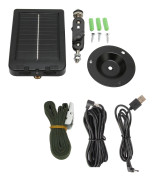 Jaktkamera Solpanel IP66 Vattentät Bärbar Liten Solbatteripanel för Utomhus Djurliv EU Plug