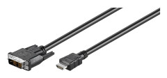 Goobay 50581, 3 m, HDMI, DVI-D, Manlig kontakt, Manlig kontakt, Rakt