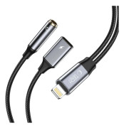 Tech-Protect Mini Jack Till Lightning Kabel Ultraboost - Svart