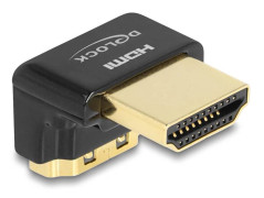 Delock HDMI-adapter hane till hona 90° vinklad nedåt 8K 60 Hz metall (60016)