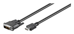 Goobay 50582, 5 m, HDMI, DVI-D, Manlig kontakt, Manlig kontakt, Rakt