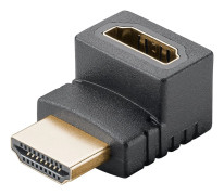 Goobay 65744, HDMI typ A (standard), HDMI typ A (standard), Honkontakt, Hankontakt, Rak, Vinklad