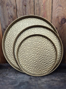 Ljusfat Metall Guld (Storlek: 20x2cm)