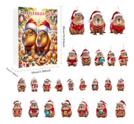 Jul Akryl Capybara Hänge, Jul Advents Nedräkning Semester Blind Box
