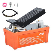 Luftdriven hydraulisk pump-Duoku-10 000 PSI-0,5 gallons tank-3/8 tum NPT utgång-1/4 tum NPT ingång-Fotswitch-Orange
