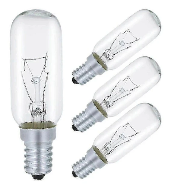 4-pack E14 40w, T25 230v Varmvit 2700k Dimbar Glödlampa för Köksfläkt