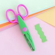 Kreativt vågmönster Säkerhetssax Kawaii Spetssax Kort Foto Handgjorda verktyg Gör-det-själv-papperskärare Skolkontorsmaterial