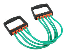 Fem gummiband bröstexpander starkt motståndskabel för gym fitness sportträning grön