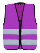 Korntex Barn/Barn Aalborg Hi-Vis Väst med Dragkedja fram S violett
