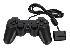Dubbelmotor Högkänslig Trådbunden Gamepad Spelhandtag för PS2 Spelkonsol Kontroller