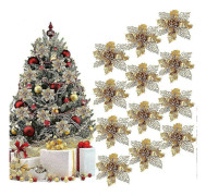 16 st Julgransdekoration, Julglitter Julgransdekoration Julgransprydnad Juldekoration Glitter Konstgjord Jul