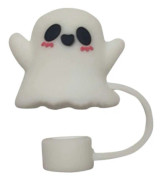 Halloween Silikon Sugrörsskydd för 10mm Sugrör för Mugg Dricka Dammskydd Sugrörsspetsar Tillbehör C