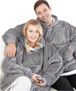 Sofirn Foder Filt Par Söt Pyjamas Grå Hoodie