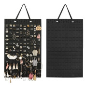 Kännbar hängande smyckesförvaringslåda vägg hängande smyckespåse örhängen halsband ring förvaring och organisation artefakt 2 stycken