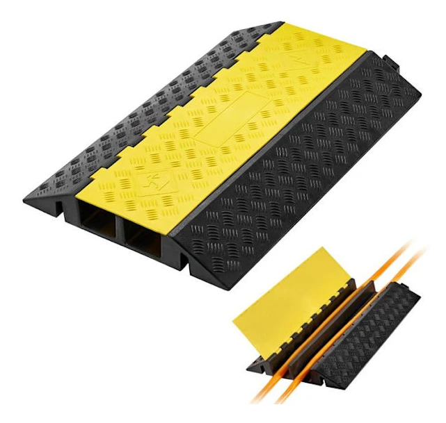 Kabelskyddsrampe - DUOKU - DRX-R2-1 - 2 Kanaler 100 x 75 mm - Belastning 9 979 kg - Gumm PVC