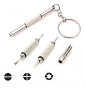 5 Small Screwdrivers for Glasses, Mobile Phones, and Watches - Slotted and Phillips