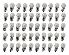 E10 Miniatyrglödlampor 2,5V 0,3A DC Skruvsockel - 50-pack Varmvitt ljus för ficklampor och utrustning