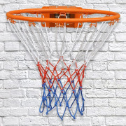Dubbel fjädrande basketkorg, hållbar stålkonstruktion med stötdämpning, 4-punkts stabilisering, vind- och regntålig, inomhus/utomhus, orange